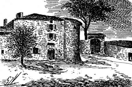 Château de Marcoux, gravure de Fraix de Figon
